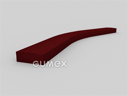 Rechteckiges Silikonprofil, 3x6mm, 60°ShA, ISO 3302-1 E2, -60°C/+250°C, rotbraun, 